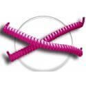 Fushia pink no-tie elastic spring shoelaces