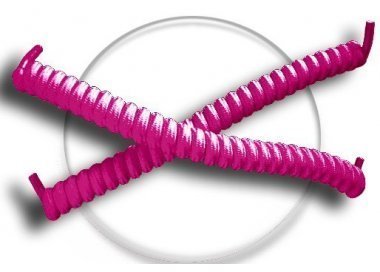 1 pair x fushia pink no-tie elastic spring shoelaces