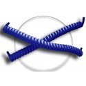 Electric blue no-tie elastic spring shoelaces