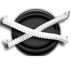 1 pair x white no-tie elastic spring shoelaces