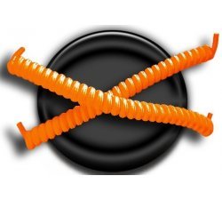 1 pair x orange no-tie elastic spring shoelaces