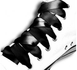 1 pair x black satin shoelaces