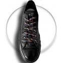 Black & multicoloured paracord shoelaces