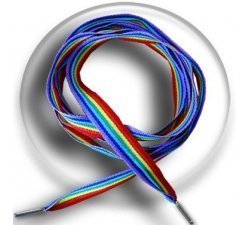1 pair x rainbow stripes shoelaces