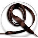 Coffee brown thin satin shoelaces
