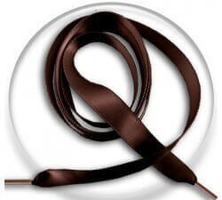 Coffee brown thin satin shoelaces