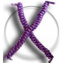 Purple & pink & white no-tie elastic spring shoelaces