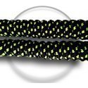Black & neon yellow no-tie elastic spring shoelaces