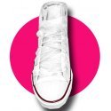 White organza ribbon shoelaces