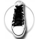 Black organza ribbon shoelaces 