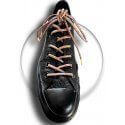Multicolored round glitter shoelaces