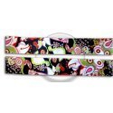 Colored japanese pattern wide satin shoelaces