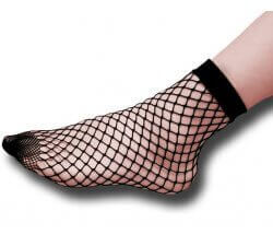1 pair x black fishnet socks