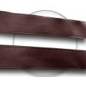 Coffee brown wide satin shoelaces