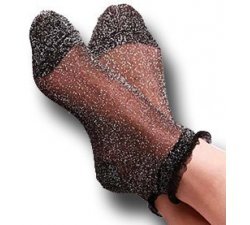 1 pair x black silver glitter socks