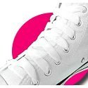 White velvet shoelaces