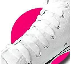 White velvet shoelaces