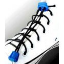 black elastic shoelaces + stoppers + rope ends