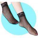Black fishnet and lace socks