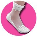 White tulle socks