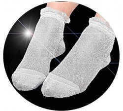 Silver glitter socks