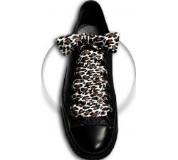 1 pair x leopard satin wide satin shoelaces