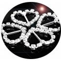 Diamond heart shoelaces decorations in 5 colors