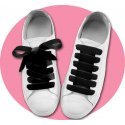 Black velvet shoelaces