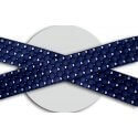 Blue navy down stuffed effect satin shoelaces