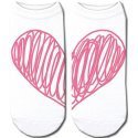 Pink heart ankle socks