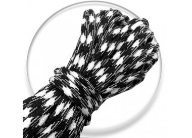 1 pair x black & white paracord shoelaces