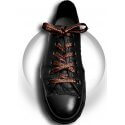 Copper brown glitter flat shoelaces