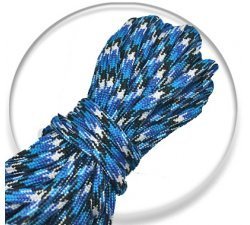 Blue camo round paracord shoelaces
