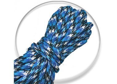 1 pair x blue camo round paracord shoelaces