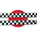 Black and white checkerboard shoelaces