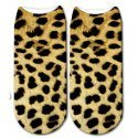 Leopard fur ankle socks