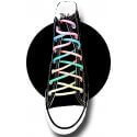 Pastel light tie and dye paracord shoelaces