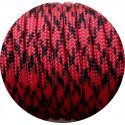 Black & red round paracord shoelaces