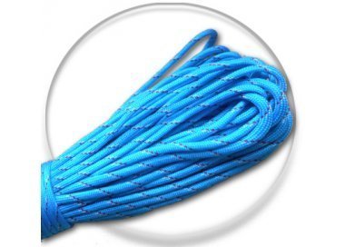 1 pair x azure blue paracord shoelaces
