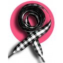 Black and white gingham shoelaces