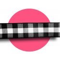 Black and white gingham shoelaces