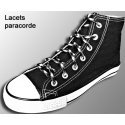 Orange & black & white paracord shoelaces