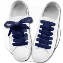 Navy velvet shoelaces