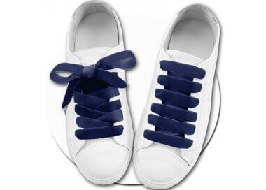 1 pair x navy blue velvet shoelaces