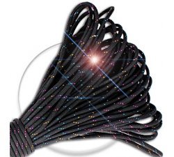 1 pair x black multicolored glitter paracord shoelaces