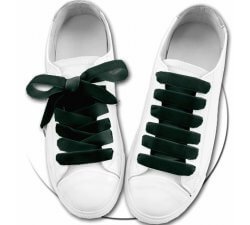 1 pair x empire green velvet shoelaces