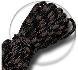1 pair x black & brown paracord shoelaces