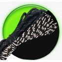 Black reflective round paracord shoelaces