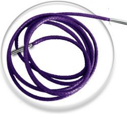 Purple thin wax shoelaces