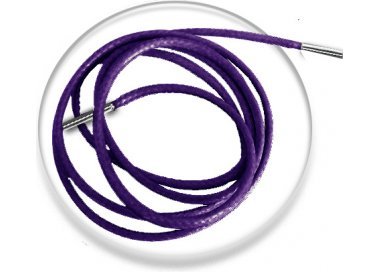 1 pair x purple thin wax shoelaces